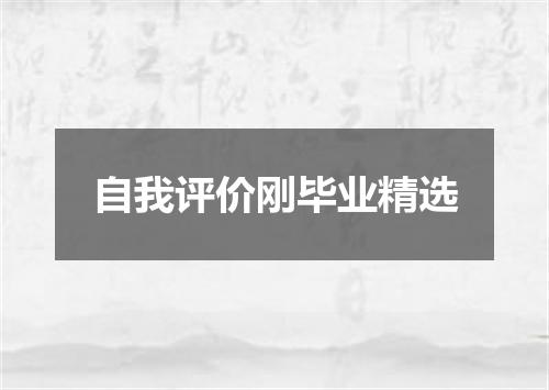 自我评价刚毕业精选