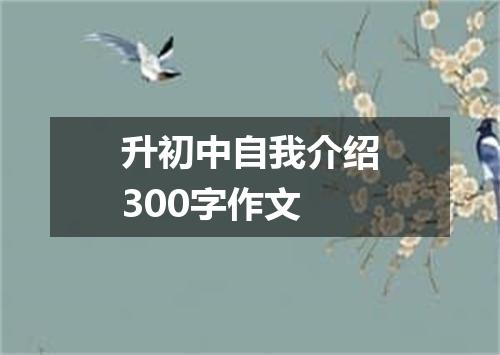升初中自我介绍300字作文