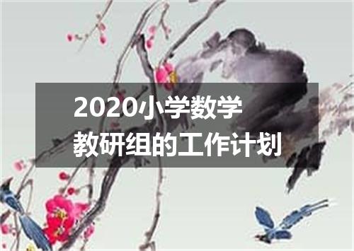 2020小学数学教研组的工作计划