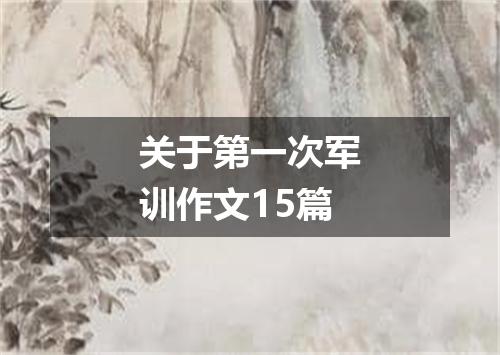 关于第一次军训作文15篇
