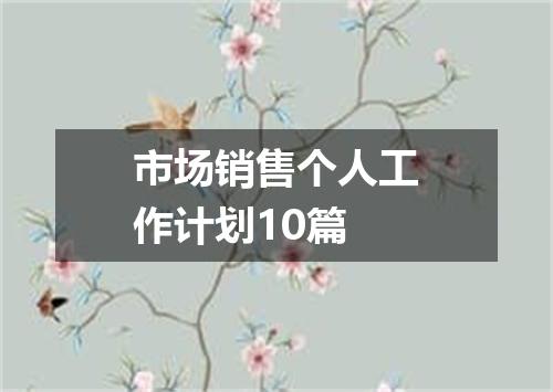 市场销售个人工作计划10篇