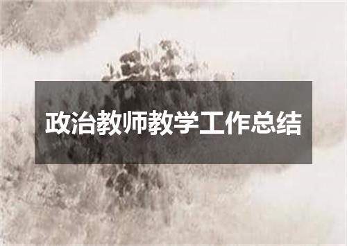 政治教师教学工作总结