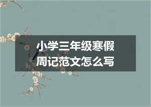 小学三年级寒假周记范文怎么写