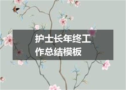 护士长年终工作总结模板