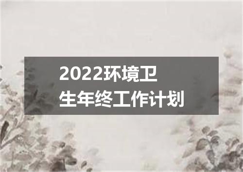 2022环境卫生年终工作计划