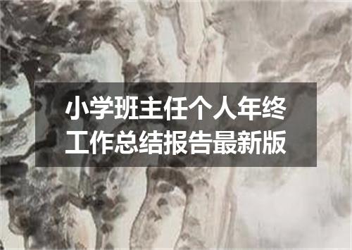 小学班主任个人年终工作总结报告最新版