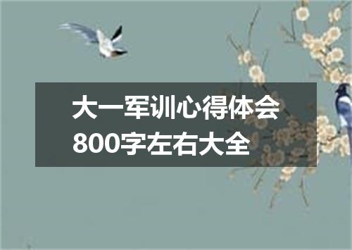 大一军训心得体会800字左右大全