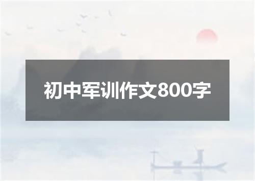 初中军训作文800字