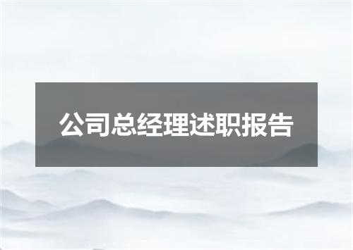 公司总经理述职报告