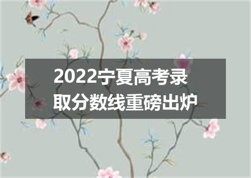 2022宁夏高考录取分数线重磅出炉