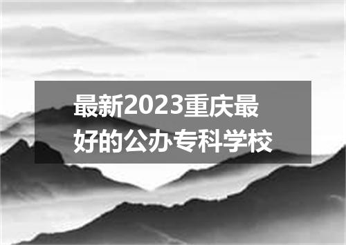 最新2023重庆最好的公办专科学校