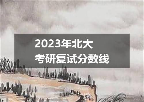 2023年北大考研复试分数线