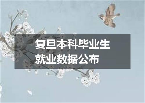 复旦本科毕业生就业数据公布
