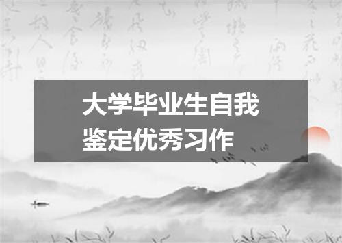 大学毕业生自我鉴定优秀习作