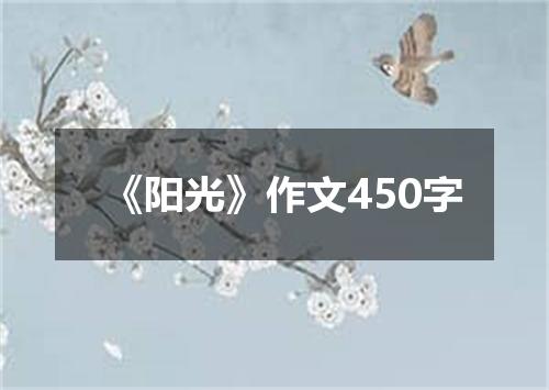 《阳光》作文450字