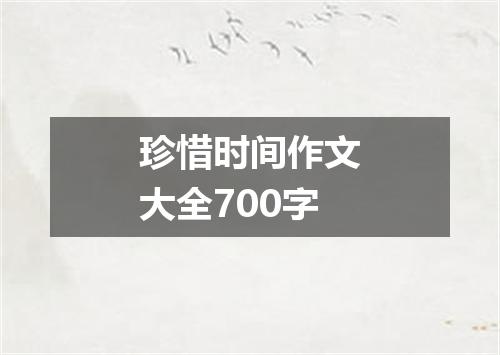 珍惜时间作文大全700字