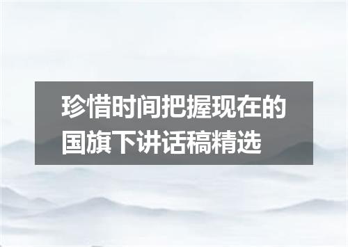 珍惜时间把握现在的国旗下讲话稿精选
