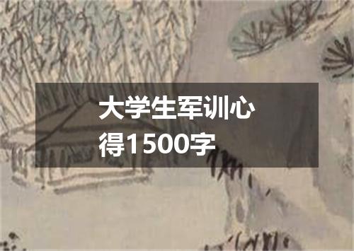 大学生军训心得1500字