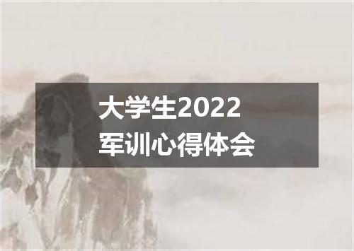 大学生2022军训心得体会