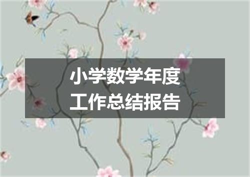 小学数学年度工作总结报告