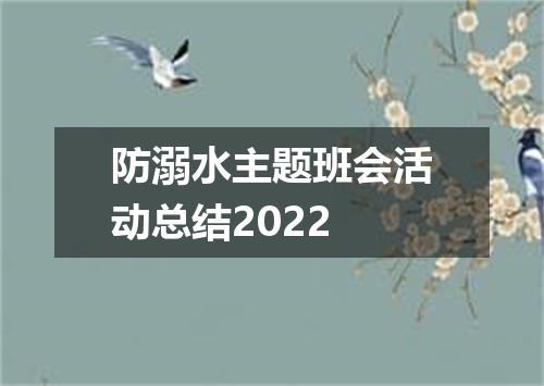 防溺水主题班会活动总结2022