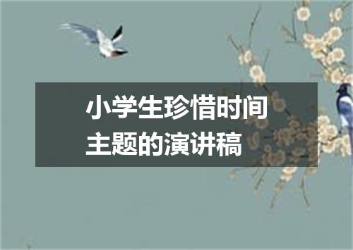 小学生珍惜时间主题的演讲稿