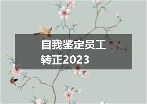 自我鉴定员工转正2023