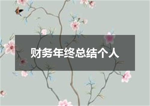 财务年终总结个人