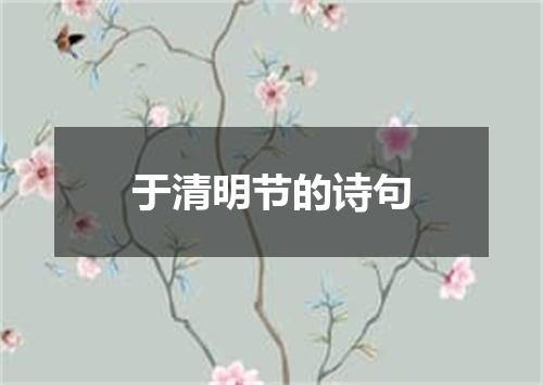 于清明节的诗句