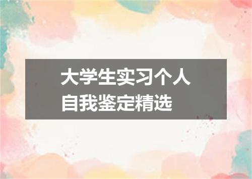 大学生实习个人自我鉴定精选