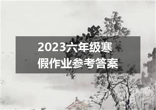 2023六年级寒假作业参考答案