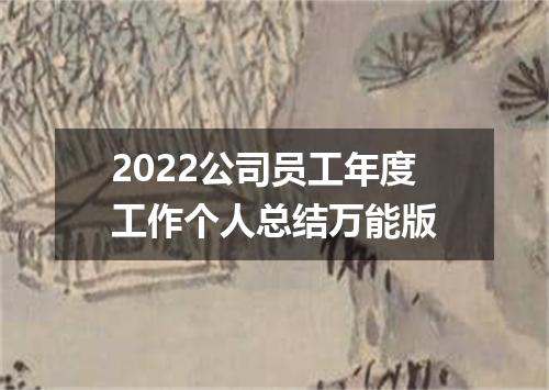 2022公司员工年度工作个人总结万能版