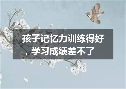 孩子记忆力训练得好，学习成绩差不了