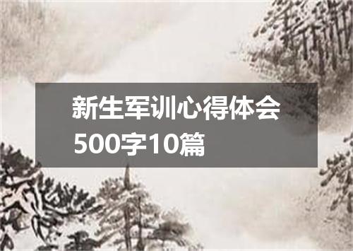 新生军训心得体会500字10篇