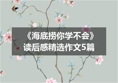 《海底捞你学不会》读后感精选作文5篇