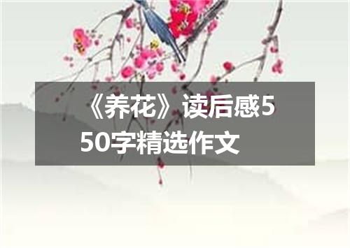 《养花》读后感550字精选作文