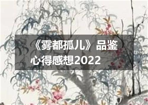 《雾都孤儿》品鉴心得感想2022
