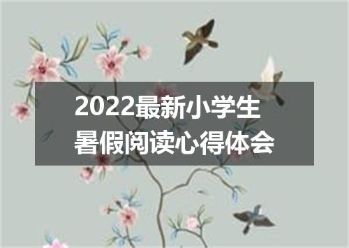 2022最新小学生暑假阅读心得体会