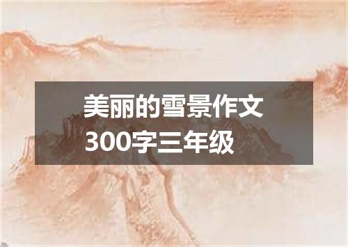 美丽的雪景作文300字三年级