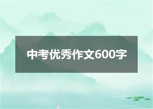 中考优秀作文600字
