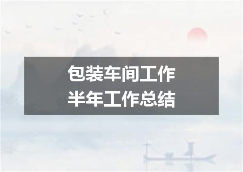 包装车间工作半年工作总结