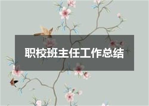 职校班主任工作总结