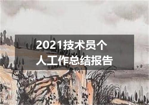 2021技术员个人工作总结报告