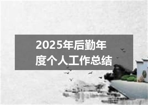 2025年后勤年度个人工作总结