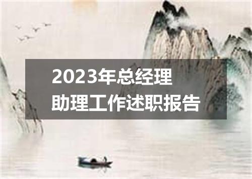 2023年总经理助理工作述职报告