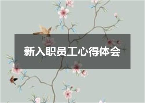 新入职员工心得体会