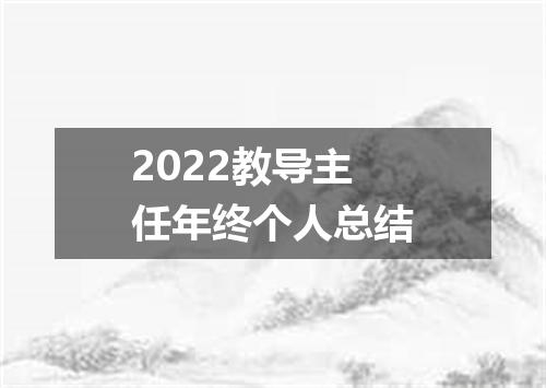 2022教导主任年终个人总结