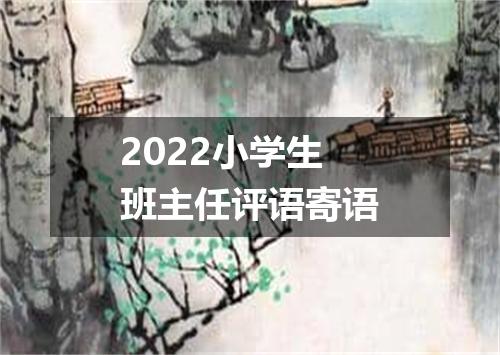 2022小学生班主任评语寄语