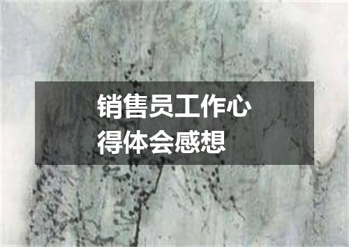 销售员工作心得体会感想