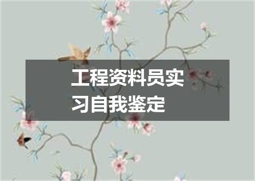 工程资料员实习自我鉴定